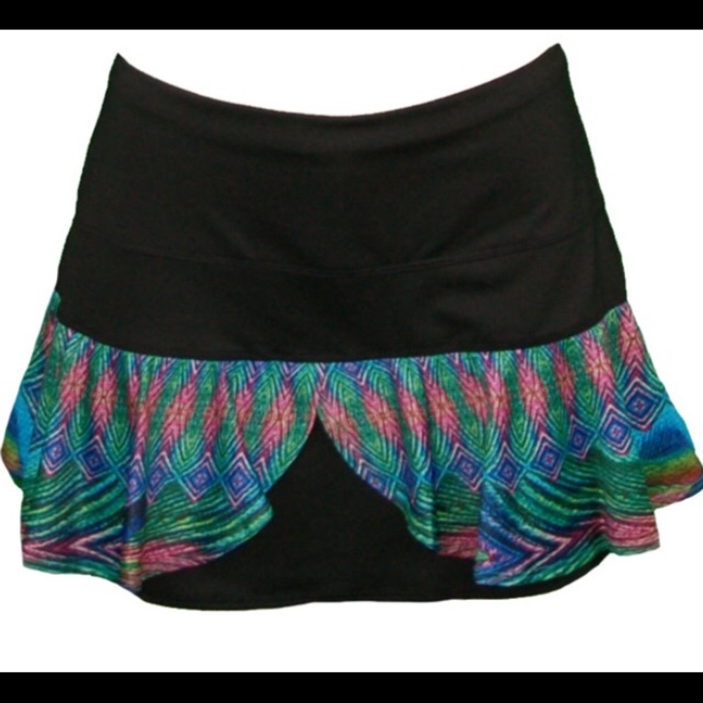 Lucky In Love black and multicolor Tennis Skirt
